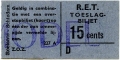 RET 1965 toeslagbiljet 15 cts (227A) -a