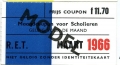 RET 1966 maandcoupon scholieren 11,70 -a