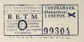 RETM 1919 contramark abonnement 1 coupon -a