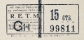 RETM 1919 enkele reis 15 cts -a