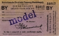 RETM 1927 Dienstbiljet een rit -a