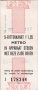 RET 1968 metro 5- rittenkaart 1,25 (706-2) -a