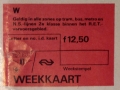 RET 1974 combi weekkaart NS-streek 12,50 -a