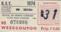 RET 1974 weekcoupon gehele lijnennet 9,00 (53) -a