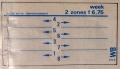 RET 1974 weekkaart 2 zones 6,75 -a