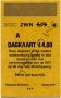 RET 1975 dagkaart vervoersgebied RET 4,00 (209) -a