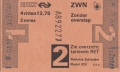 RET 1977 4 rittenkaart 2 zones 3,75 (303) -a