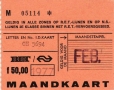 RET 1977 maandkaart alle zones RET-model 50,-- (327) -a