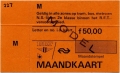 RET 1977 maandkaart alles zones RET-RTM vervoersgebied 50,00 -a