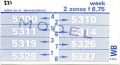 RET 1977 weekkaart 2 zones 6,75 -a