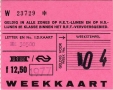RET 1977 weekkaart alle zones 12,50  (322) -a