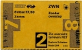 RET 1978 8 rittenkaart 2 zones zonder overstap 7,50 (304) -a