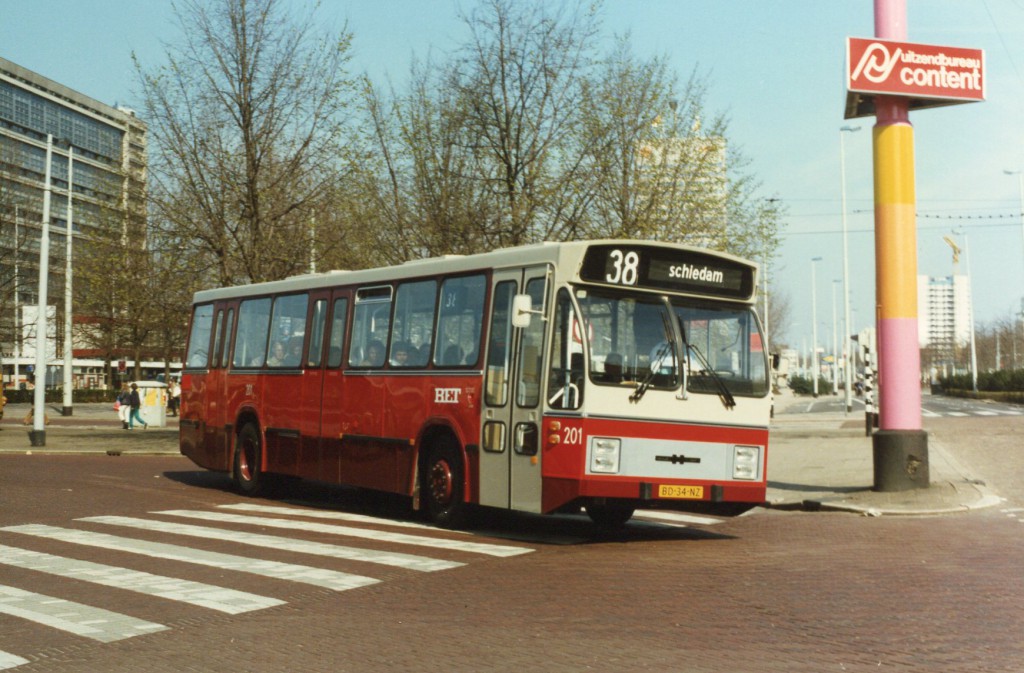 Bus 201, CSA-2, lijn 38, Stationsplein, 1982