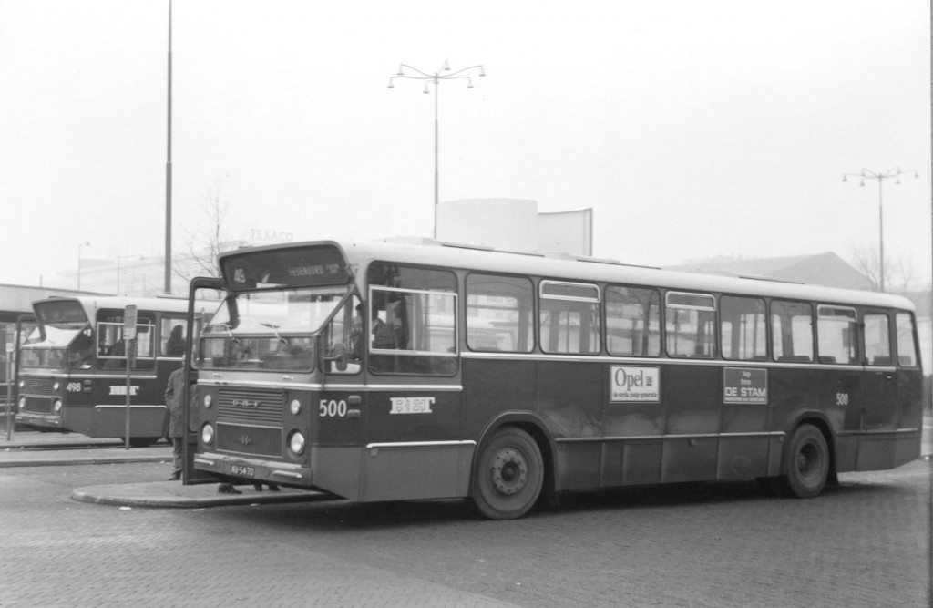 Bus 500, DAF-CSA-1, lijn 49, Stationsplein, 1970