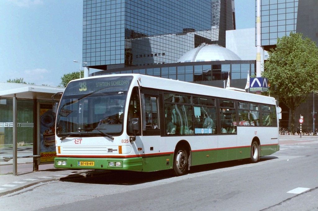 Bus 825, DAF Alliance City, lijn 38, Weena, 1997