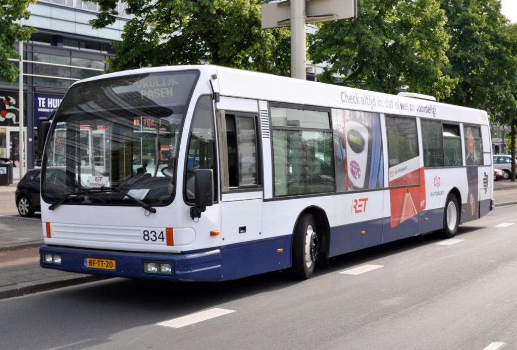 Bus 834, DAF-Den Oudsten Alliance ingezet als controlebus, Vasteland, 2010