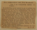 19260822 lijn 2 zal tijdelijk verdwijnen, verzameling Hans Kaper