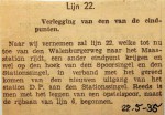 19350522 Verlegging eindpunt lijn 22