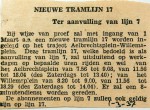 19370301 Nieuwe tramlijn 17