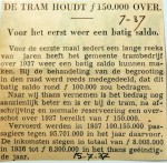 19370715 Voor het eerst weet een batig saldo