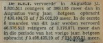 19380907 resultaten RET augustus, verzameling Hans Kaper