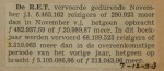 19381207 resultaten RET november, verzameling Hans Kaper