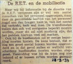 19390828 De RET en de mobilisatie