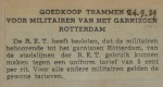 19390924 goedkoop trammen voor militairen, verzameling Hans Kaper