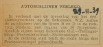 19391129 autobuslijnen verlegd, verzameling Hans Kaper