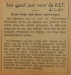 19400104 een goed jaar voor de RET, verzameling Hans Kaper