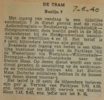 19400607 buslijn 7 weer in bedrijf, verzameling Hans Kaper