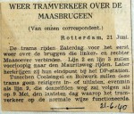 19400621 Weer tramverkeer over de Maasbruggen