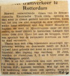 19400622 Meer tramverkeer te Rotterdam