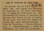 19400810 lijn 11 weer op oude route, verzameling Hans Kaper