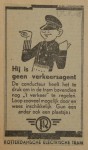 19430317 advertentie hij is geen verkeeragent, verzameling Hans Kaper