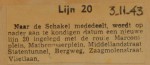 19431103-Iinstelling-lijn-20, verzameling Hans Kaper
