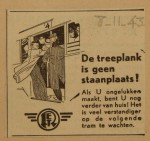 19431108-Advertentie-De-treeplank-is-geen-staanplaats, verzameling Hans Kaper
