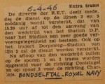 19460406-Extra-trams-wedstrijd-Bondselftal-Royal-Navy, Verzameling Hans Kaper