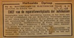 19460627-Advertentie-chef-reparatiewerkplaats, Verzameling Hans Kaper