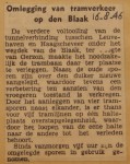 19460816-Omlegging-tramverkeer-Blaak, Verzameling Hans Kaper