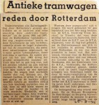 19460825 Antieke tramwagens reden door Rotterdam