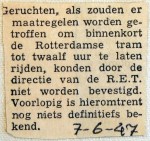 19470607 Geruchten verlenging rittijden