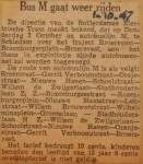 19471001-Bus-M-gaat-weer-rijden, Verzameling Hans Kaper