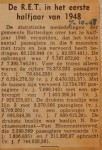 19481007-Resultaten-RET-1e-halfjaar-1948, Verzameling Hans Kaper