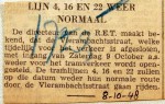 19481008 Lijnen 4, 16 en 22 weer normaal