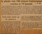 19490411-Geen-140-maar-72-nieuwe-trams, Verzameling Hans Kaper