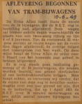 19490610-Aflevering-tram-bijwagens-begonnen, Verzameling Hans Kaper