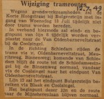 19490712-WIjziging-tramroute, Verzameling Hans Kaper