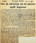 19491110 Uitvoering plannen Hofplein begonnen