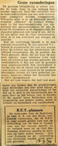 19500915 Grote veranderingen RET plannen